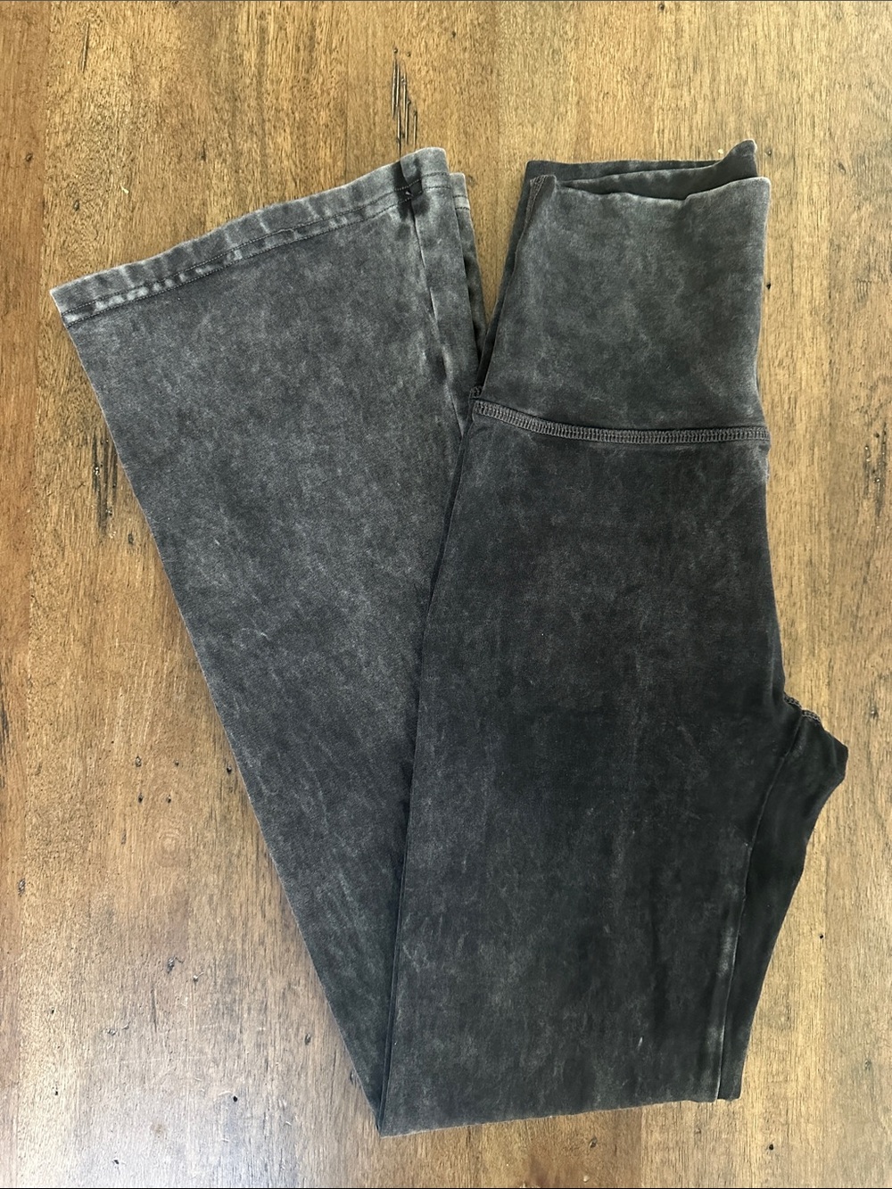aerie Offline Washed Black High-Rise Flare Leggings Size XXS